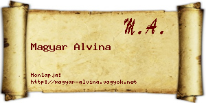 Magyar Alvina névjegykártya